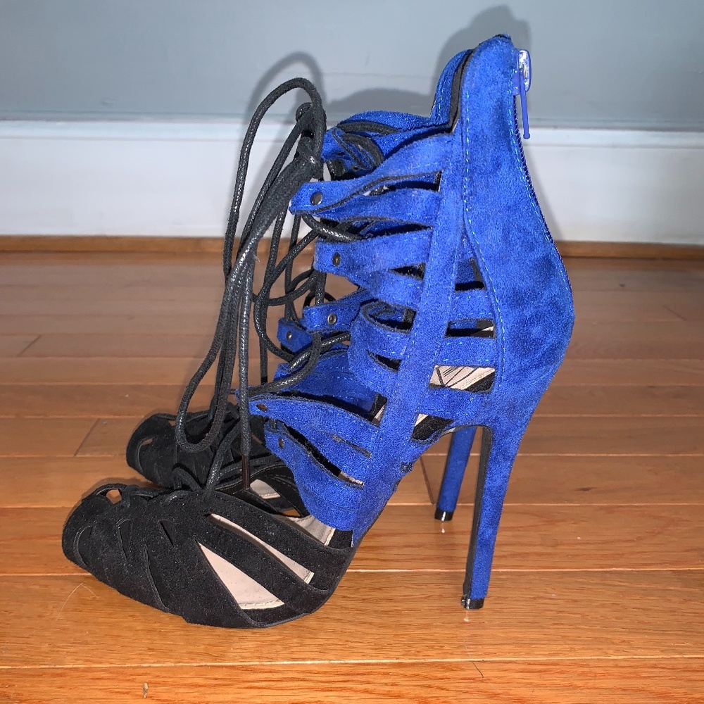 Missguided closed toe lace up heel
